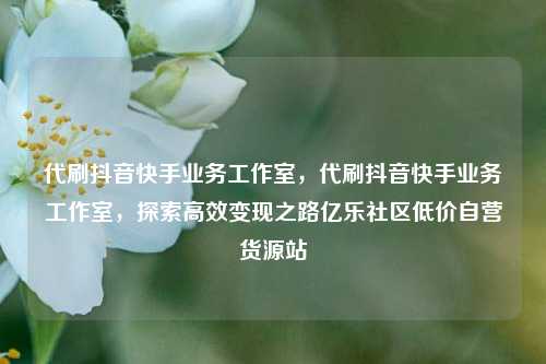 代刷抖音快手业务工作室，代刷抖音快手业务工作室	，探索高效变现之路亿乐社区低价自营货源站  第1张